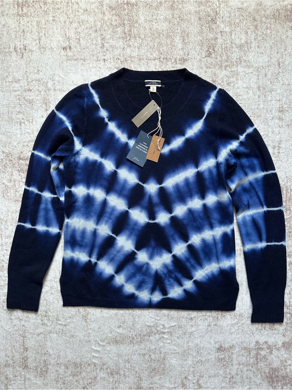 J. Crew Cashmere crewneck sweater in navy tie-dye - NTW - Picture 8 of 14